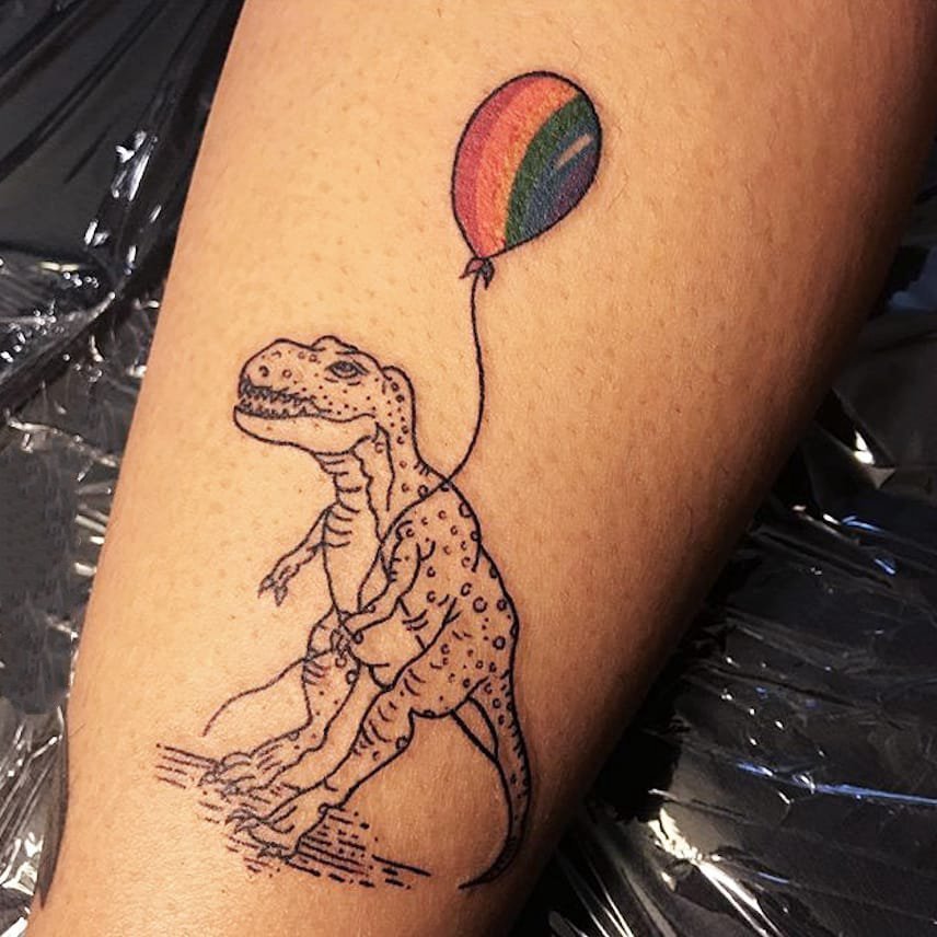 小清新纹身-创意有趣的七彩彩虹元素的文艺小清新纹身图案