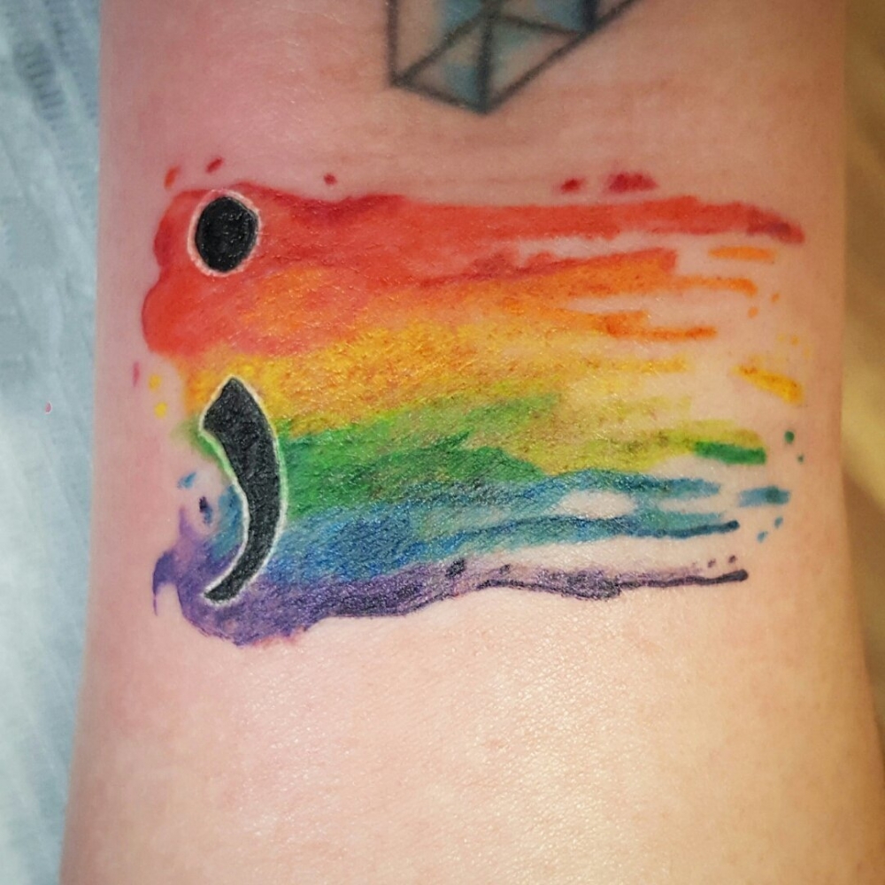 小清新纹身-创意有趣的七彩彩虹元素的文艺小清新纹身图案