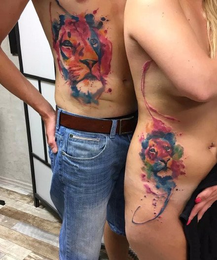 彩绘水彩纹身-怎么纹都好看的彩绘水彩纹身图案