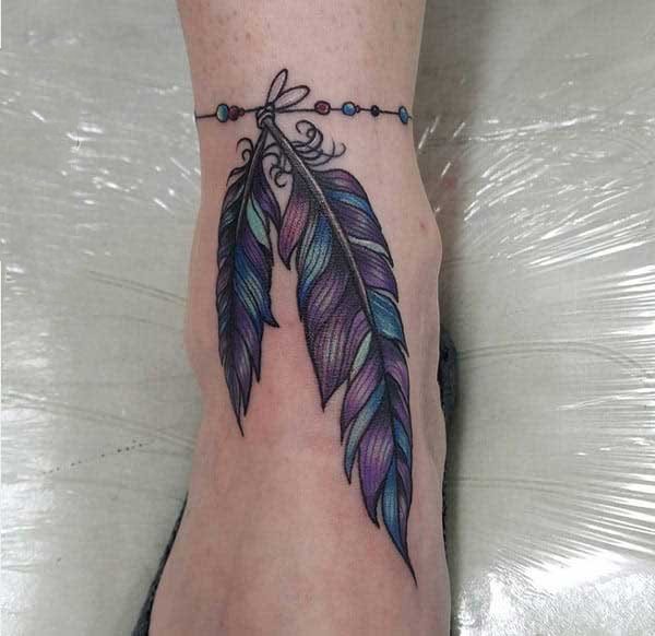 羽毛纹身-12款独特设计艺术感十足的羽毛纹身图案