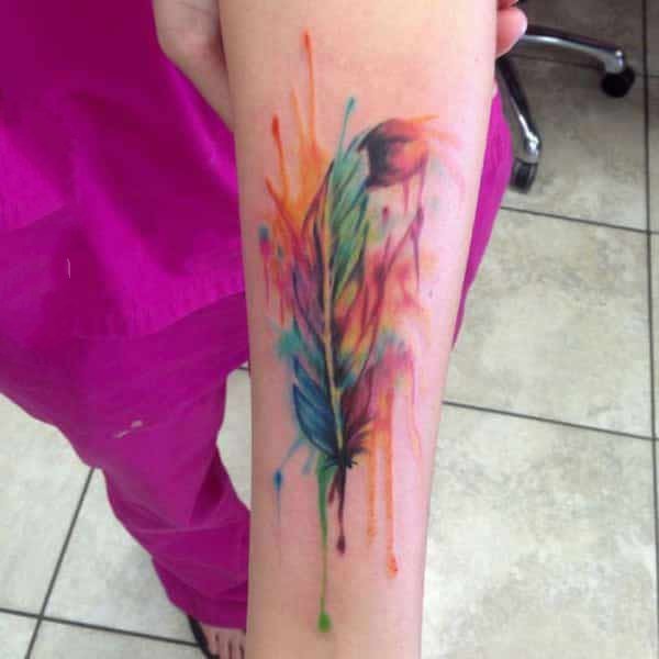 羽毛纹身-12款独特设计艺术感十足的羽毛纹身图案