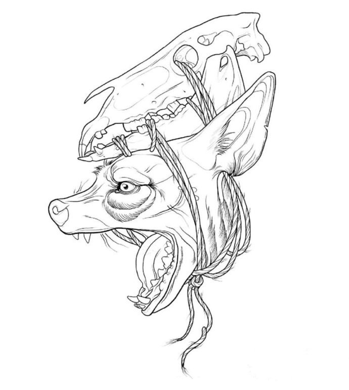 newschool纹身手稿图案-9张好看的newschool风格图片