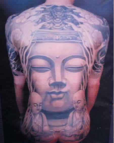 佛像满背纹身图案-20张传统佛像满背纹身图片