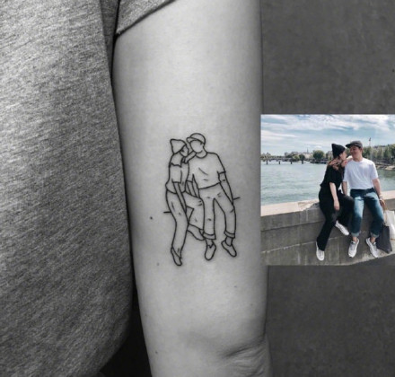 黑白纹身图案-将珍惜的照片作为纹身显得更有意义纹身图片​