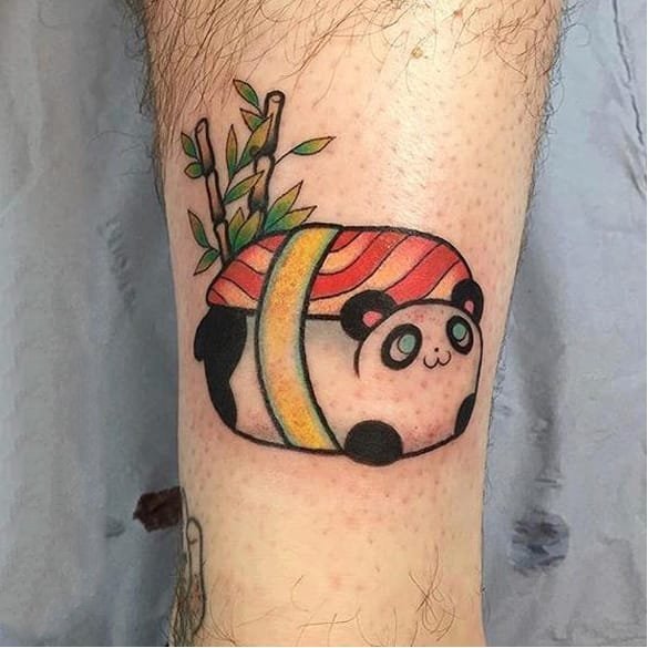 小清新纹身图案-彩绘最可爱小清新小寿司纹身图案