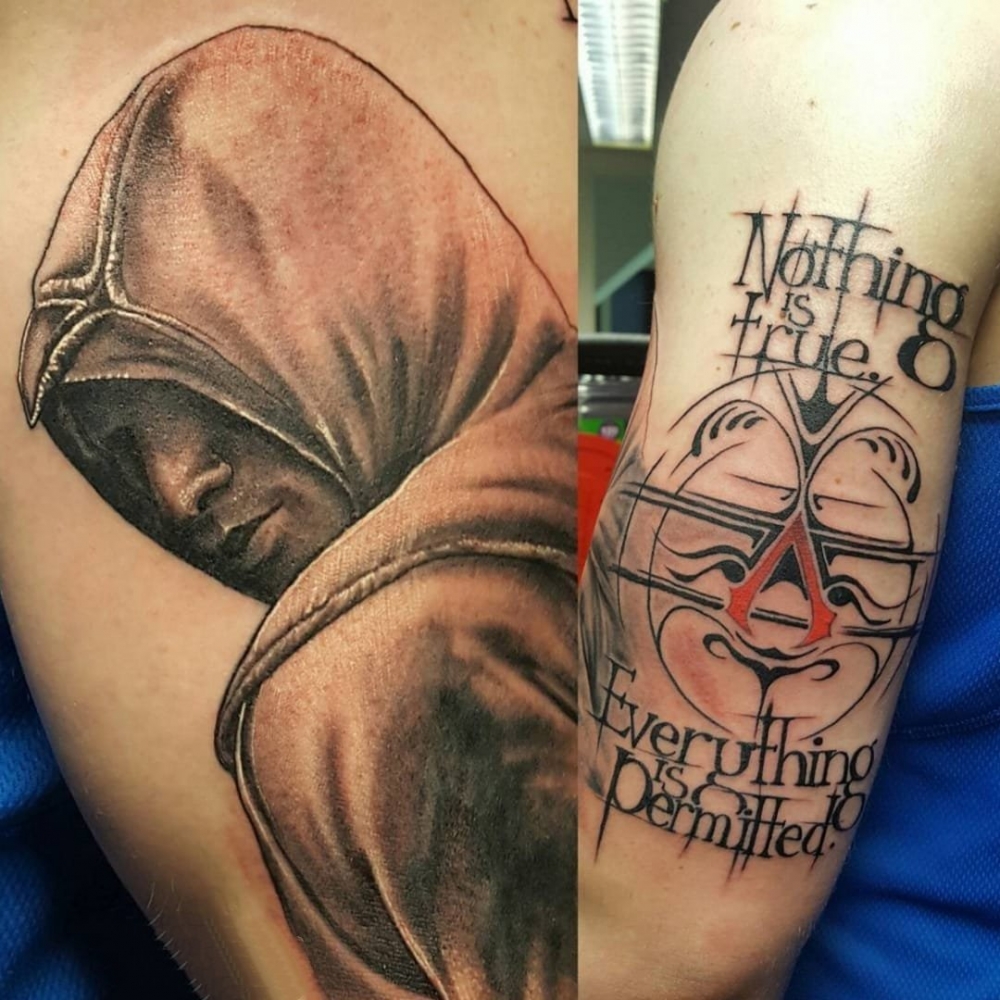 人物纹身图案-10张刺客信条人物纹身图案