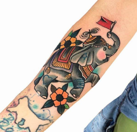 old school风格的纹身图案-纹的干净利落的纹身图片