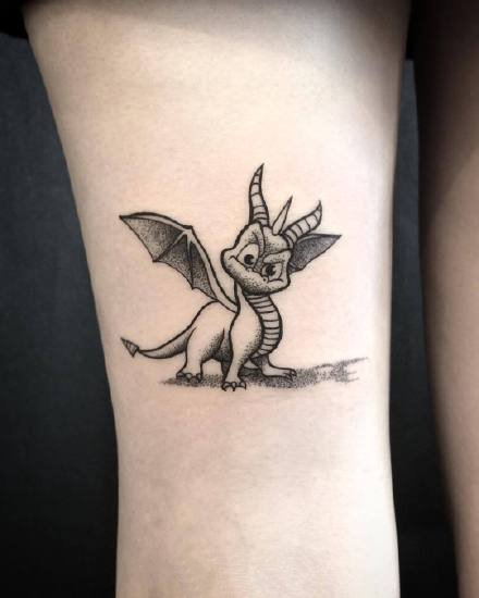 点刺纹身图案-可爱的卡通系列点刺纹身图片