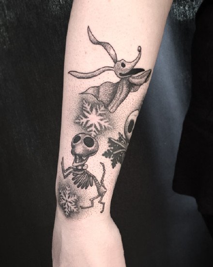 点刺纹身图案-可爱的卡通系列点刺纹身图片