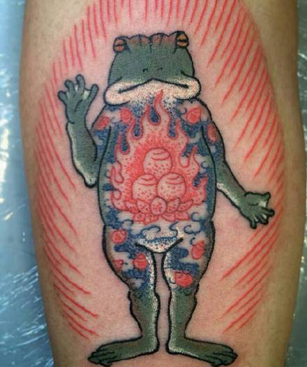 青蛙系列纹身图案-被赋予生命的青蛙纹身图片