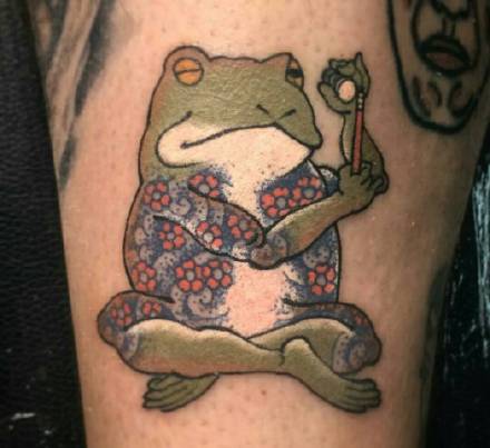 青蛙系列纹身图案-被赋予生命的青蛙纹身图片