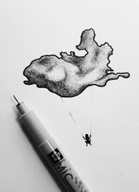 点刺风格纹身手稿图案-精美可爱的点刺风格纹身手稿图片