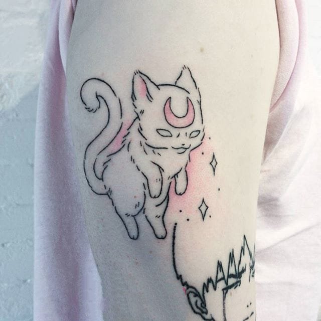 创意纹身图案-黑色线条创意有趣精致可爱的纹身图案