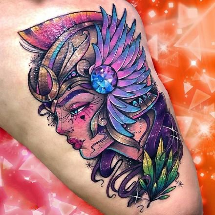 newschool纹身图案-闪闪亮的彩色newschool纹身图片