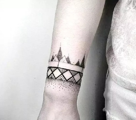 手环脚环纹身图案-各种不同环形纹身图片