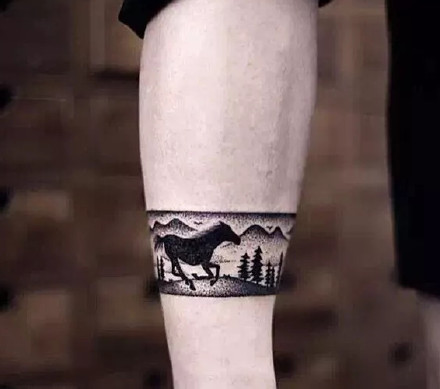 手环脚环纹身图案-各种不同环形纹身图片