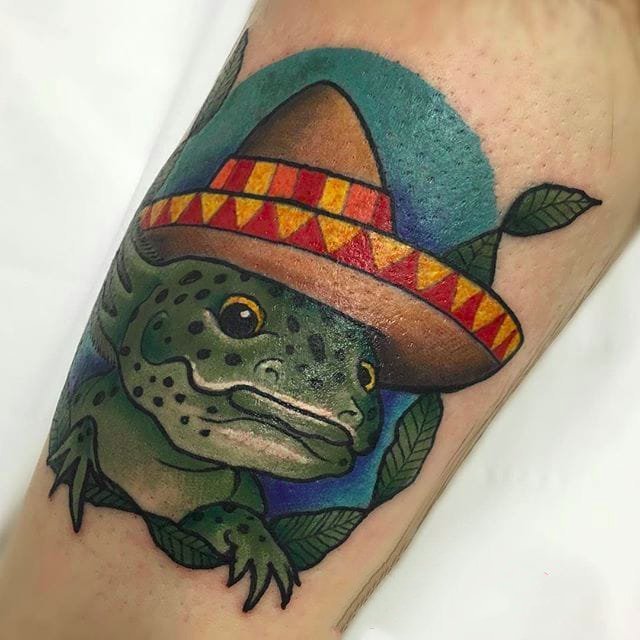 动物纹身图案-彩绘水彩素描创意两栖动物蝾螈鱼纹身图案