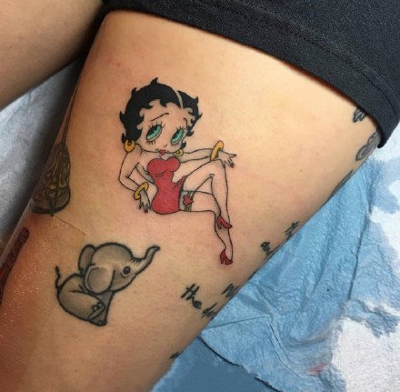 贝蒂beety纹身图案-可爱的贝蒂beety ​纹身图片