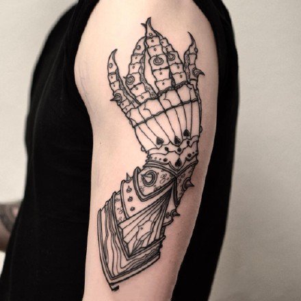 黑灰纹身图案-可爱又精致的黑灰小纹身图片