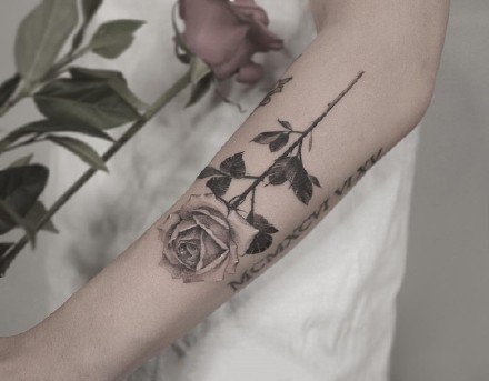 黑灰纹身图案-可爱又精致的黑灰小纹身图片