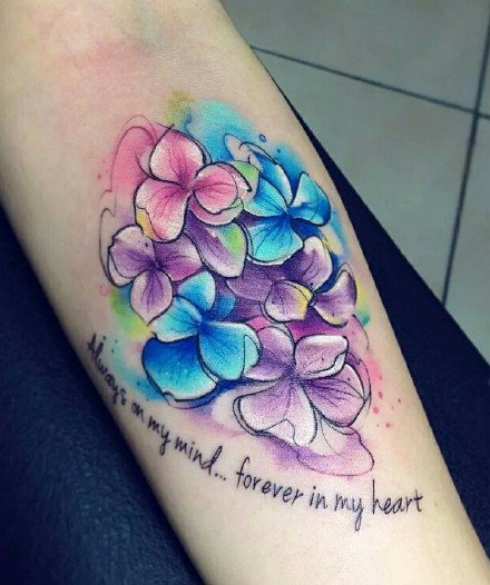 水彩风纹身图案-原创创意水彩风格的纹身图片