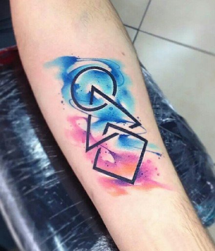 水彩风纹身图案-原创创意水彩风格的纹身图片