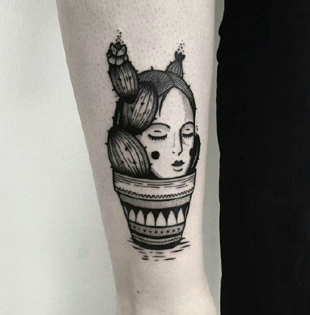 素描纹身图案-好看的黑灰创意素描小图案纹身图片