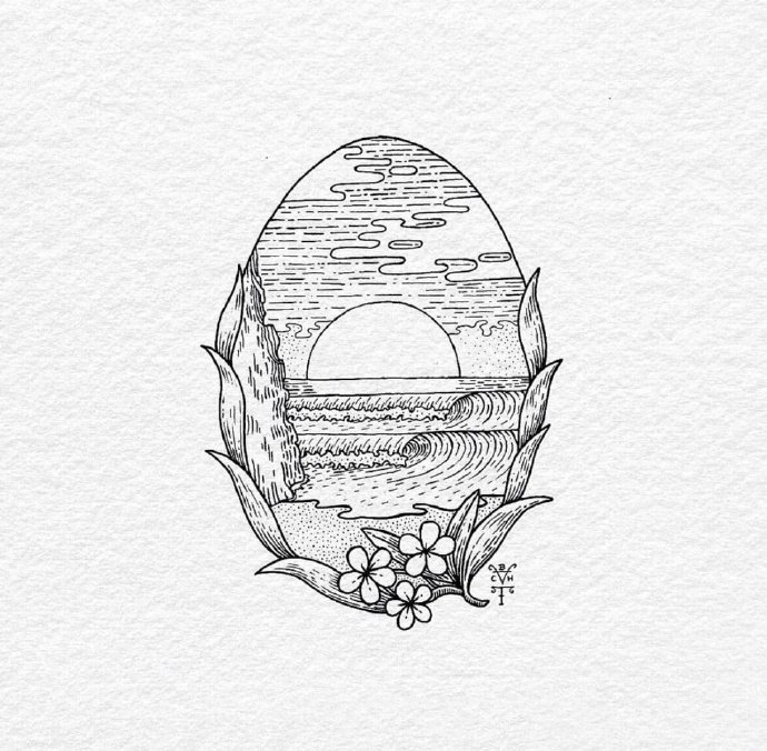 动物人物点刺手稿图案-不同的人物动物点刺纹身图片