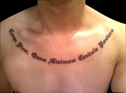 异域风格的拉丁文纹身图案-拉丁文纹身图片