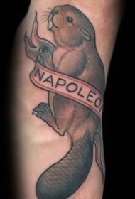 小动物纹身  贪吃好睡的小动物纹身图案