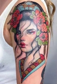 古典school纹身_9张手臂腿部古典画风的school纹身图案欣赏