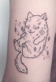 创意纹身图案-黑色线条创意有趣精致可爱的纹身图案