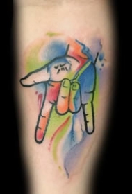 手势纹身_9张手的动作手势纹身图案作品图片