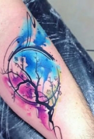 水彩风纹身图案-原创创意水彩风格的纹身图片