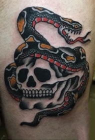 一组school 风格的纹身蛇图片欣赏