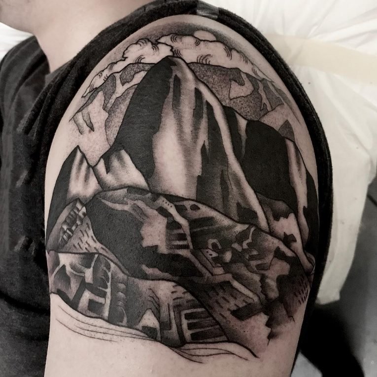 风景纹身图案-创意独特的唯美大自然风景纹身图案