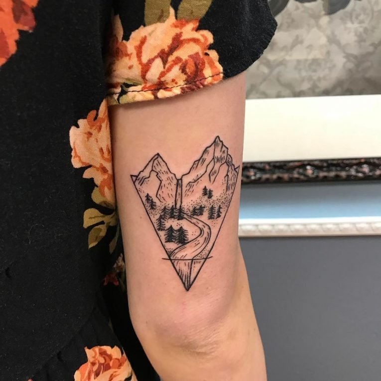 风景纹身图案-创意独特的唯美大自然风景纹身图案