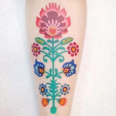 剪纸一样的纹身图案-有民族特色的纹身图片