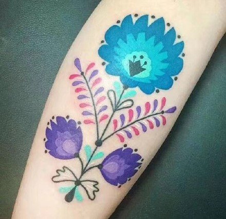 剪纸一样的纹身图案-有民族特色的纹身图片