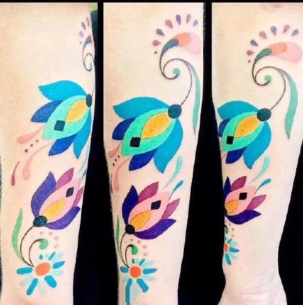 剪纸一样的纹身图案-有民族特色的纹身图片