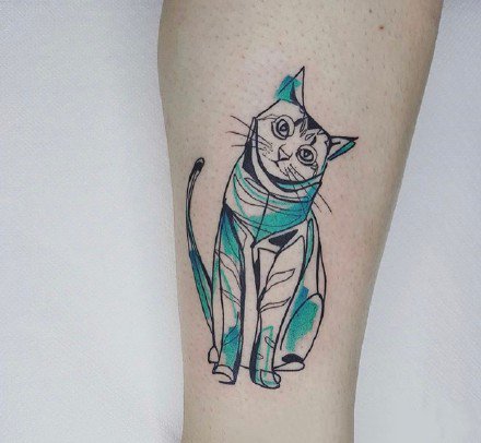 线条水彩纹身图案-9张线条水彩纹身图片