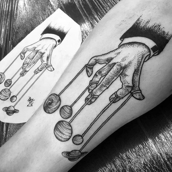 提线木偶纹身图案-9张线条分明的提线木偶纹身图案