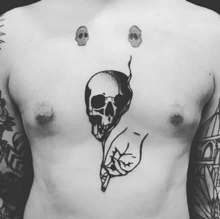 黑白素图纹身图案-9张创意黑白素图纹身图片