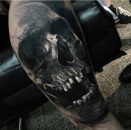 骷髅纹身图案-9张逼真的骷髅纹身图片
