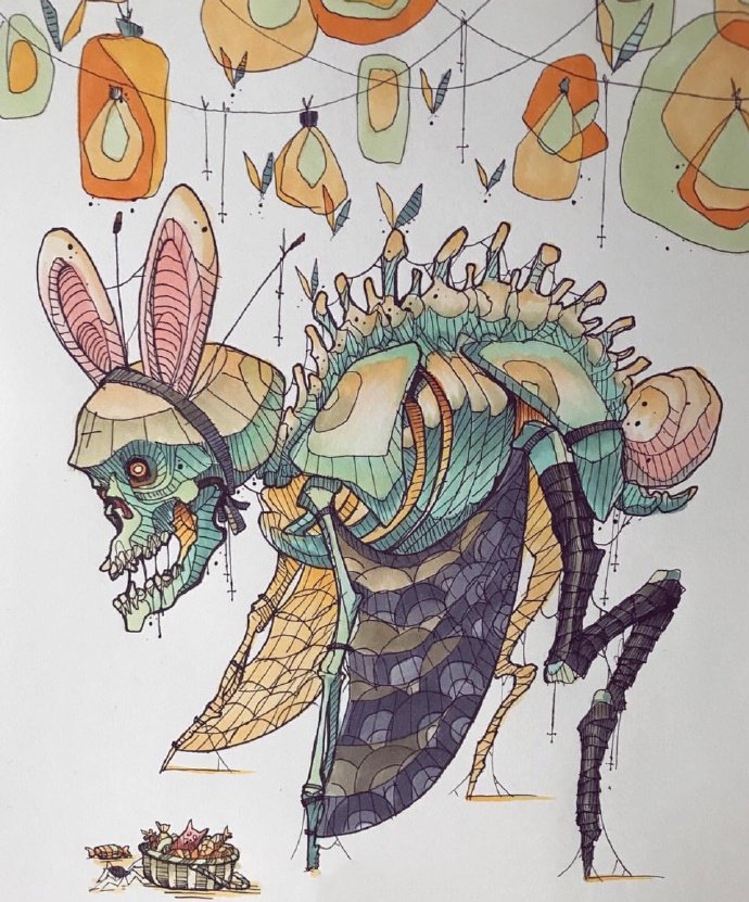 奇幻纹身手稿图案-18张奇幻动物妖魔鬼怪纹身手稿图片