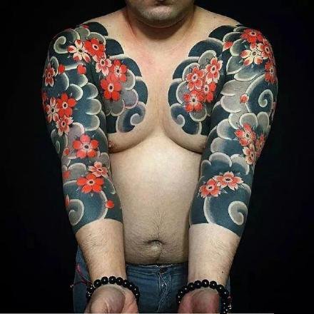 老传统纹身图案-9张老传统半甲纹身图片