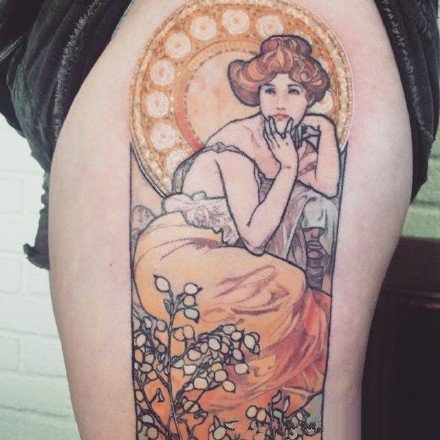 女人系列纹身图案-9张艺术价值很高的女人纹身图片