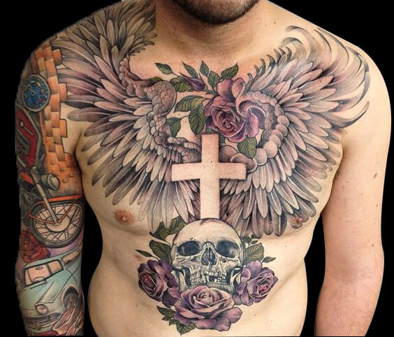 翅膀系列纹身图案-65张关于翅膀系列的纹身图片