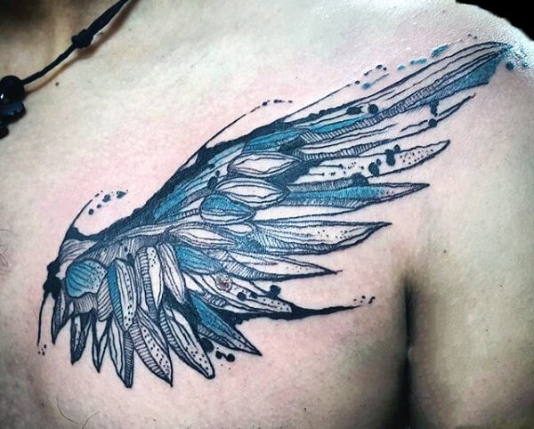 翅膀系列纹身图案-65张关于翅膀系列的纹身图片