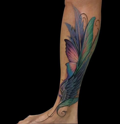 翅膀系列纹身图案-65张关于翅膀系列的纹身图片